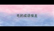 毛的成语接龙