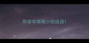 形容非常稀少的成语