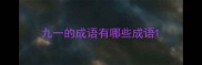 九一的成语有哪些成语