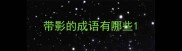 带影的成语有哪些