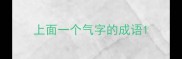 上面一个气字的成语