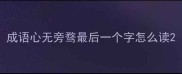 成语心无旁骛最后一个字怎么读