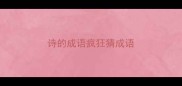 诗的成语疯狂猜成语