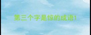第三个字是惊的成语