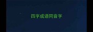 四字成语同音字