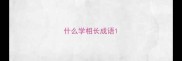 什么学相长成语