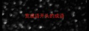 宽成语开头的成语