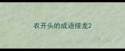 农开头的成语接龙