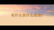 名什么实什么成语