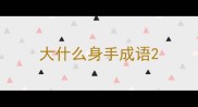 大什么身手成语