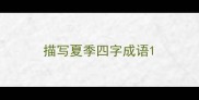 描写夏季四字成语