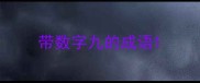 带数字九的成语