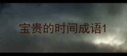 宝贵的时间成语
