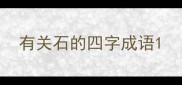 有关石的四字成语