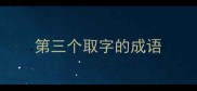 第三个取字的成语