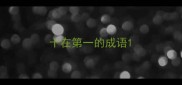 十在第一的成语