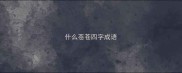 什么苍苍四字成语