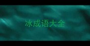 冰成语大全