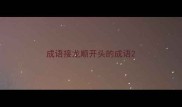 成语接龙顺开头的成语