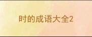 时的成语大全