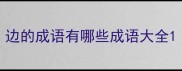 边的成语有哪些成语大全
