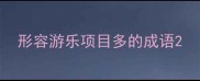 形容游乐项目多的成语