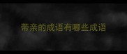 带亲的成语有哪些成语