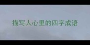 描写人心里的四字成语