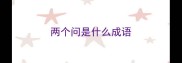 两个问是什么成语