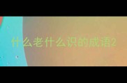 什么老什么识的成语