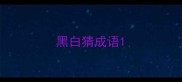 黑白猜成语