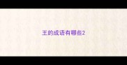 王的成语有哪些