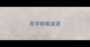 在字结尾成语
