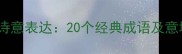 月自然景色成语诗意表达20个经典成语及意境美文创作指南