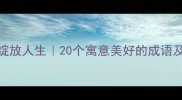 成语里的绽放人生20个寓意美好的成语及实用场景