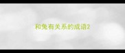 和兔有关系的成语
