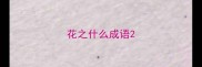 花之什么成语