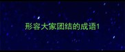 形容大家团结的成语