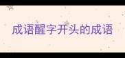 成语醒字开头的成语