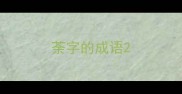 荼字的成语