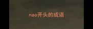 nao开头的成语