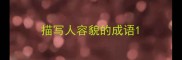 描写人容貌的成语