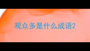 观众多是什么成语