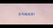 含风烛成语