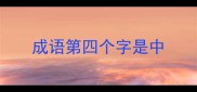 成语第四个字是中