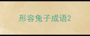 形容兔子成语