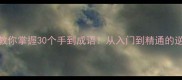 手把手教你掌握30个手到成语从入门到精通的逆袭指南