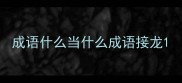 成语什么当什么成语接龙
