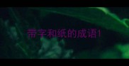 带字和纸的成语