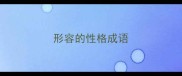 形容的性格成语